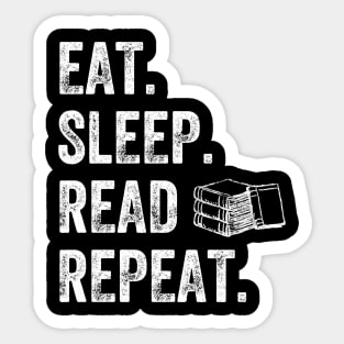 Eat sleep read repeat Sticker